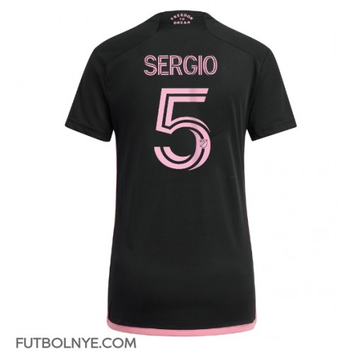 Camiseta Inter Miami Sergio Busquets #5 Visitante Equipación para mujer 2024-25 manga corta